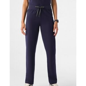 FIGS Women High Waisted Livingston Scrub Bottom Pant Navy Blue Size Small Petite